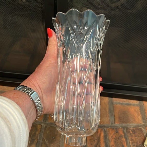 Set of 2 beautiful Crystal d’arques hurricane lamps - Picture 6 of 11